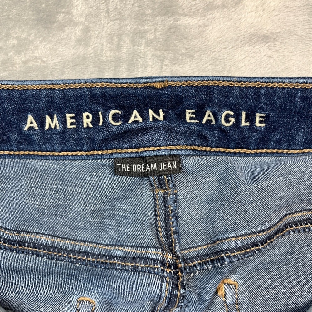 American Eagle Super Hi-Rise Jegging Womens 6 Long Blue Dream Jean Medium Wash - Picture 7 of 15